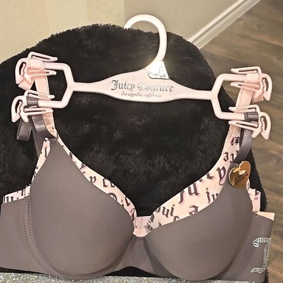 Juicy Couture 2-PK Rhinestone/Juicy Logo Push-Up Bra - Picture 3 of 8